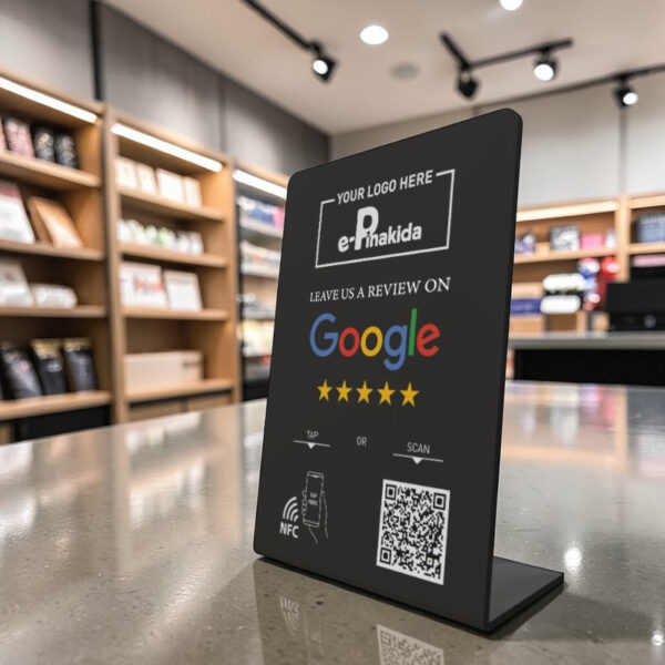 google reviews stand black logo 2