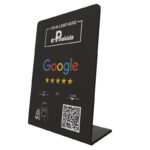 Μαύρο NFC Google Reviews Stand με Logo - Image 2