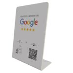 Λευκό NFC Google Reviews Stand 5