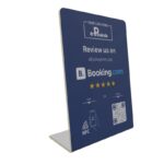 Μπλε NFC Booking Reviews Stand με Logo