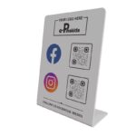 Λευκό QR Code FB Insta Stand με Logo - Image 2