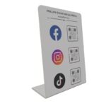 Λευκό QR Code Social Media Stand