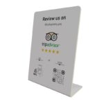 Λευκό NFC Tripadvisor Reviews Stand - Image 2