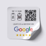Λευκό αυτοκόλλητο για Google Reviews 3