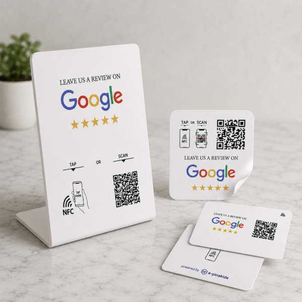 Πακέτο Google Reviews NFC (Λευκό)