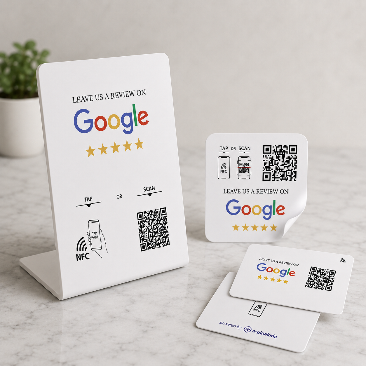 Πακέτο Google Reviews NFC (Λευκό) Πακέτο Google Reviews NFC (Λευκό)